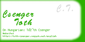 csenger toth business card